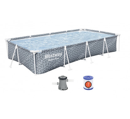 561FV Bestway Каркасный прямоугольный бассейн, 366х201х66см+фильтрнасос