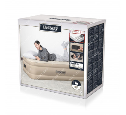 BestWay 69048 Надувная кровать односпальная с встроенным насосом  (97х191х46)